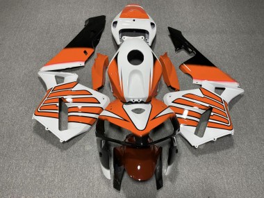 05-06 Ailes Orange & Blanches CBR600RR Carénage Moto