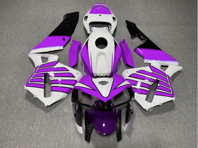 05-06 Ailes Violettes & Blanches CBR600RR Carénage Moto 05-06 Ailes Violettes & Blanches CBR600RR Carénage Moto