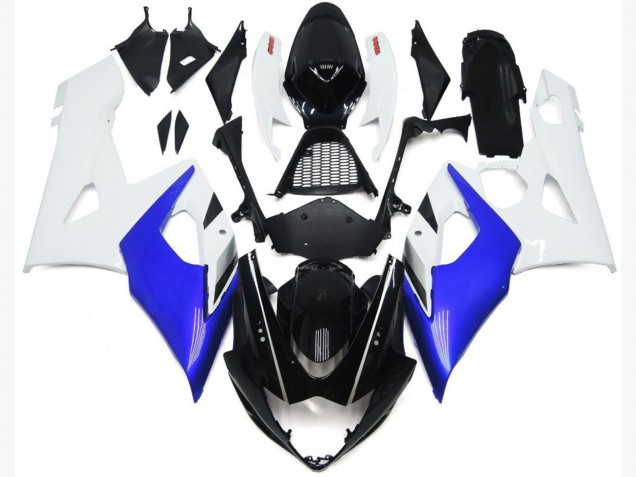 05-06 Bleu Brillant & Blanc Brillant GSXR 1000 Carénage Moto 05-06 Bleu Brillant & Blanc Brillant GSXR 1000 Carénage Moto