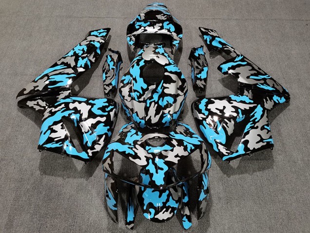 05-06 Camouflage & Bleu Clair CBR600RR Carénage Moto 05-06 Camouflage & Bleu Clair CBR600RR Carénage Moto