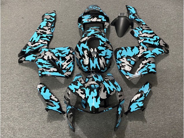 05-06 Camouflage & Cyan Clair CBR600RR Carénage Moto 05-06 Camouflage & Cyan Clair CBR600RR Carénage Moto
