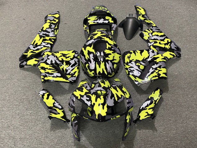 05-06 Camouflage & Jaune Fluo CBR600RR Carénage Moto 05-06 Camouflage & Jaune Fluo CBR600RR Carénage Moto