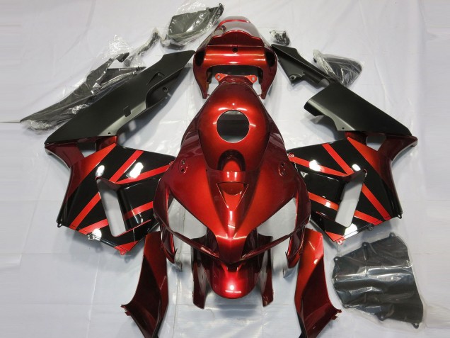 05-06 Design Rouge & Noir Brillant CBR600RR Carénage Moto 05-06 Design Rouge & Noir Brillant CBR600RR Carénage Moto
