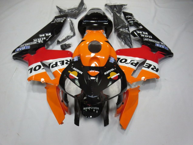 05-06 Fond Noir Repsol CBR600RR Carénage Moto 05-06 Fond Noir Repsol CBR600RR Carénage Moto