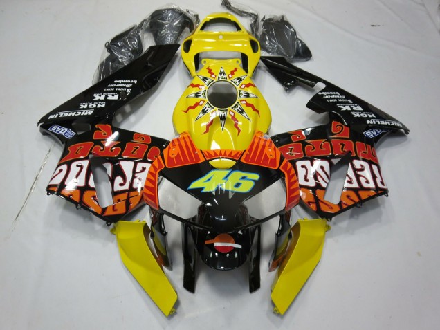 05-06 Jaune Rossi CBR600RR Carénage Moto 05-06 Jaune Rossi CBR600RR Carénage Moto