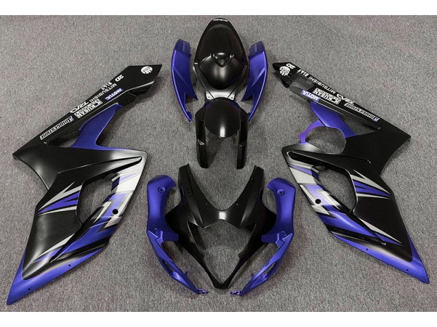 05-06 Noir Mat & Bleu GSXR 1000 Carénage Moto 05-06 Noir Mat & Bleu GSXR 1000 Carénage Moto
