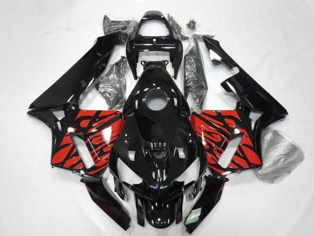 05-06 Noir & Rouge Tribal CBR600RR Carénage Moto 05-06 Noir & Rouge Tribal CBR600RR Carénage Moto