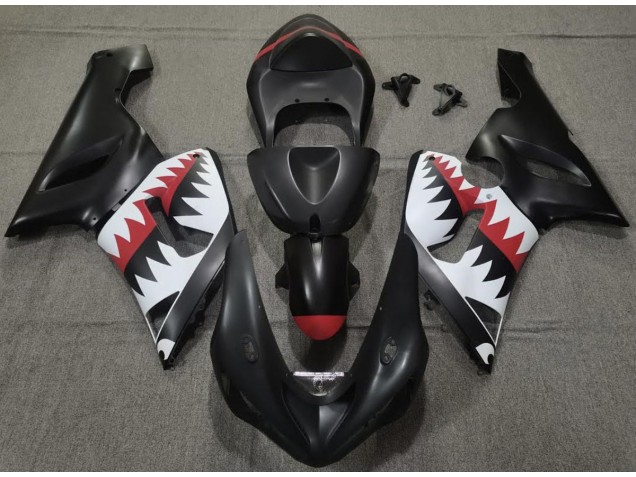 05-06 Requin Noir Mat ZX6R Carénage Moto 05-06 Requin Noir Mat ZX6R Carénage Moto