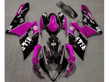 05-06 Rose Brillant & Noir Personnalisé GSXR 1000 Carénage Moto