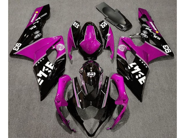 05-06 Rose Brillant & Noir Personnalisé GSXR 1000 Carénage Moto 05-06 Rose Brillant & Noir Personnalisé GSXR 1000 Carénage Moto