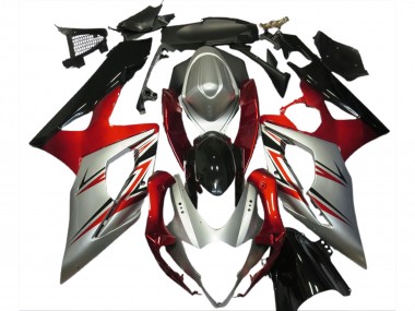 05-06 Rouge & Argent GSXR 1000 Carénage Moto