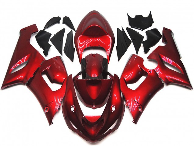 05-06 Rouge Marron ZX6R Carénage Moto 05-06 Rouge Marron ZX6R Carénage Moto