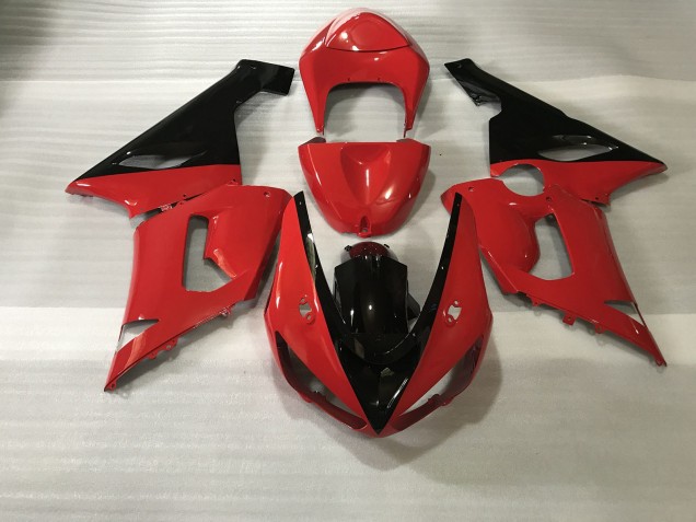 05-06 Rouge Noir ZX6R Carénage Moto 05-06 Rouge Noir ZX6R Carénage Moto