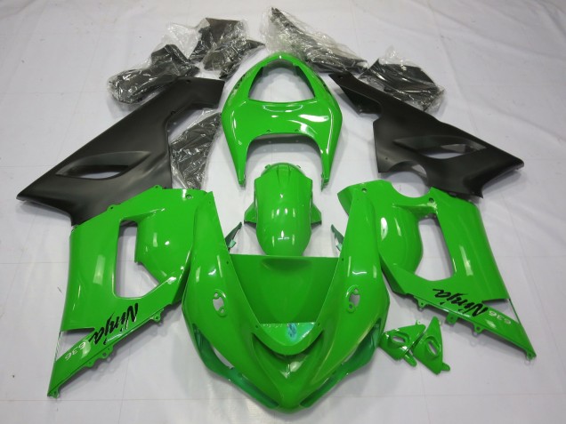 05-06 Vert Noir ZX6R Carénage Moto 05-06 Vert Noir ZX6R Carénage Moto