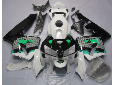 05-06 Éclaboussures Turquoise Sur Noir Brillant CBR600RR Carénage Moto