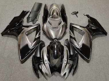 06-07 Argent Foncé & Noir GSXR 600-750 Carénage Moto
