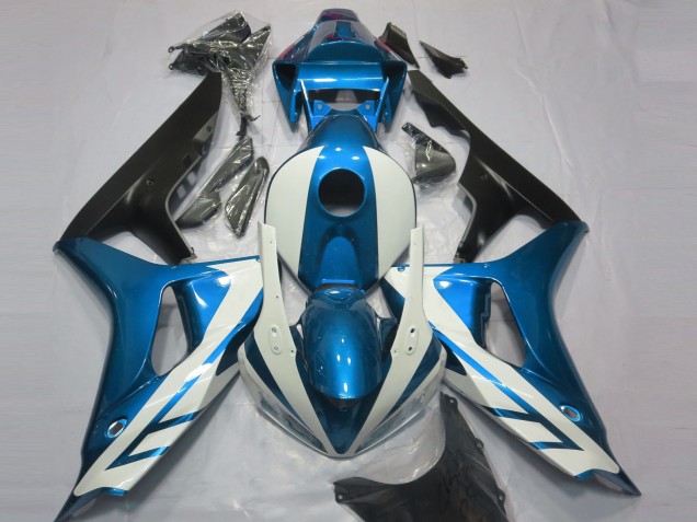 06-07 Blanc Brillant & Bleu CBR1000RR Carénage Moto 06-07 Blanc Brillant & Bleu CBR1000RR Carénage Moto
