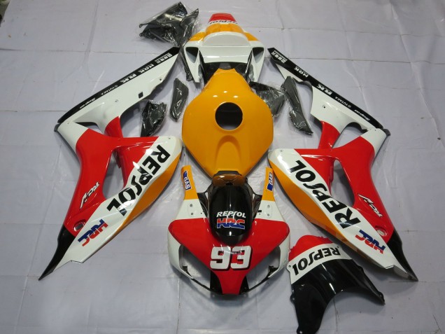 06-07 Blanc Orange Clair Repsol CBR1000RR Carénage Moto 06-07 Blanc Orange Clair Repsol CBR1000RR Carénage Moto