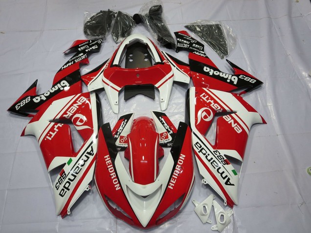 06-07 Blanc Rouge ZX10R Carénage Moto 06-07 Blanc Rouge ZX10R Carénage Moto