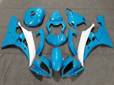 06-07 Bleu & Blanc Avec Perle R6 Carénage Moto
