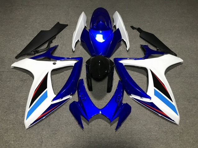 06-07 Bleu Blanc & Noir GSXR 600-750 Carénage Moto 06-07 Bleu Blanc & Noir GSXR 600-750 Carénage Moto