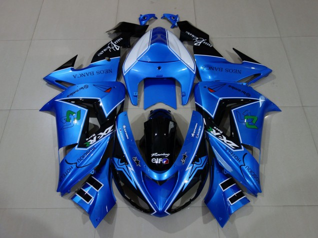 06-07 Bleu Liquide & Logos ZX10R Carénage Moto 06-07 Bleu Liquide & Logos ZX10R Carénage Moto