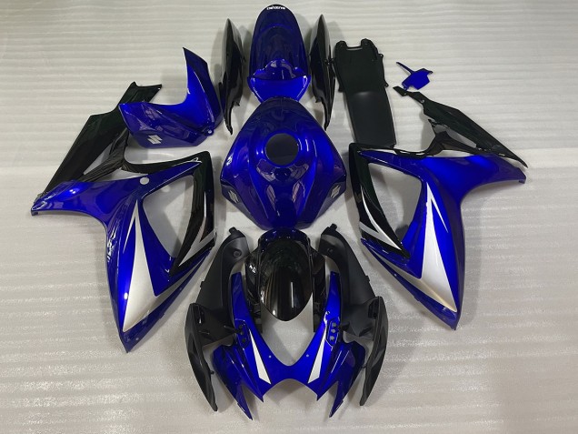 06-07 Bleu Noir & Blanc Spécial GSXR 600-750 Carénage Moto 06-07 Bleu Noir & Blanc Spécial GSXR 600-750 Carénage Moto