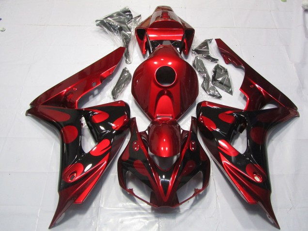 06-07 Bonbons Rouges & Noirs CBR1000RR Carénage Moto 06-07 Bonbons Rouges & Noirs CBR1000RR Carénage Moto
