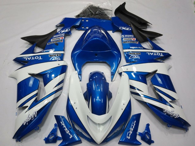 06-07 Ninja Bleu Blanc ZX10R Carénage Moto 06-07 Ninja Bleu Blanc ZX10R Carénage Moto