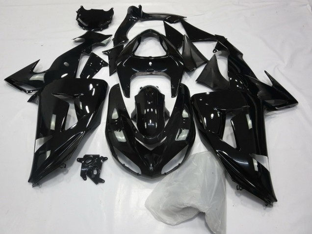 06-07 Noir Brillant Uni ZX10R Carénage Moto 06-07 Noir Brillant Uni ZX10R Carénage Moto