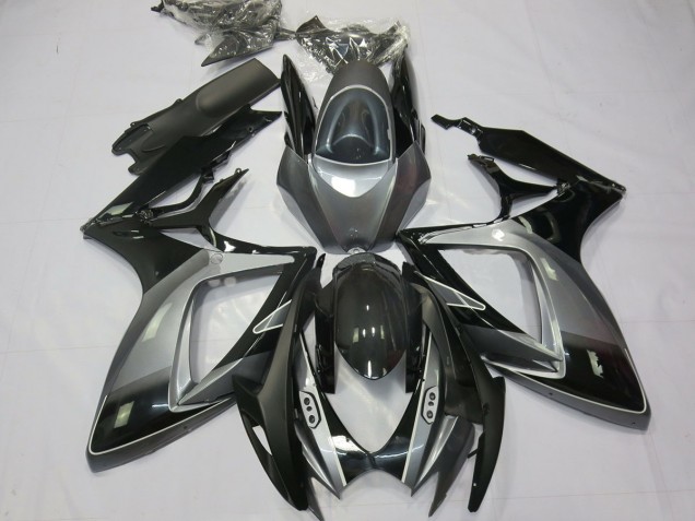 06-07 Noir Gris Spécial GSXR 600-750 Carénage Moto 06-07 Noir Gris Spécial GSXR 600-750 Carénage Moto