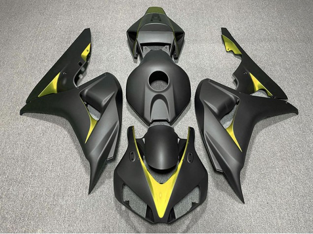 06-07 Noir Mat & Jaune CBR1000RR Carénage Moto 06-07 Noir Mat & Jaune CBR1000RR Carénage Moto