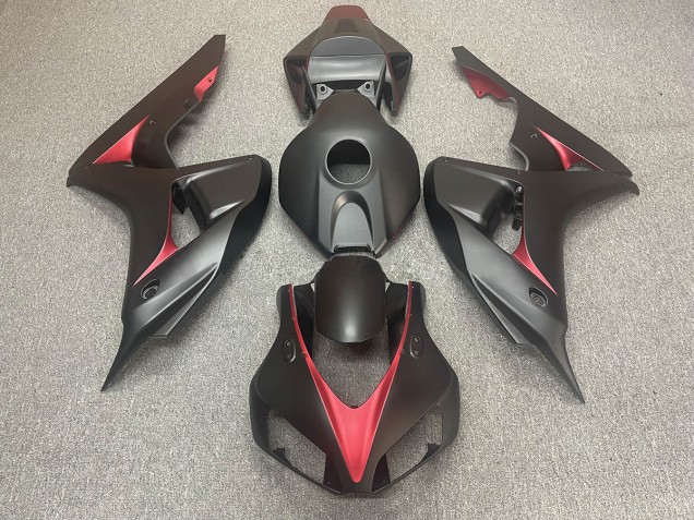 06-07 Noir Mat & Rouge CBR1000RR Carénage Moto 06-07 Noir Mat & Rouge CBR1000RR Carénage Moto