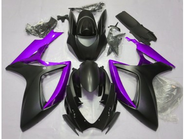 06-07 Noir Mat & Violet GSXR 600-750 Carénage Moto