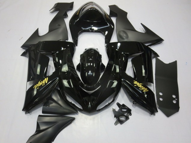 06-07 Noir & Or ZX10R Carénage Moto 06-07 Noir & Or ZX10R Carénage Moto