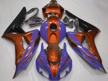 06-07 Orange Brillant & Bleu Foncé CBR1000RR Carénage Moto