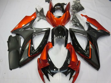 06-07 Orange Brûlé & Gris GSXR 600-750 Carénage Moto