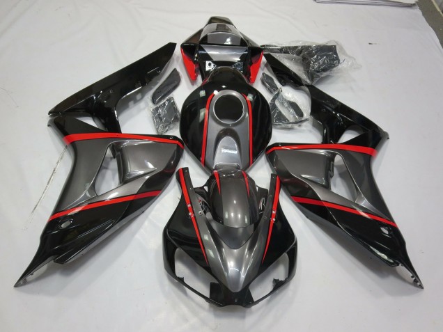 06-07 Rayure Épingle Rouge Noir Argent CBR1000RR Carénage Moto 06-07 Rayure Épingle Rouge Noir Argent CBR1000RR Carénage Moto