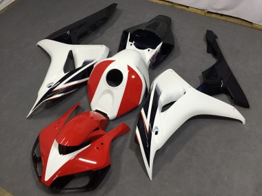 06-07 Rouge Brillant & Blanc CBR1000RR Carénage Moto