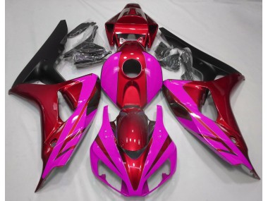 06-07 Rouge Brillant & Rose CBR1000RR Carénage Moto