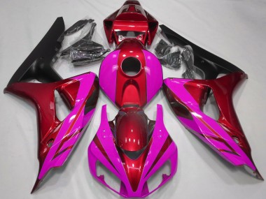 06-07 Rouge Brillant & Rose CBR1000RR Carénage Moto