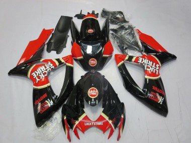 06-07 Rouge Lucky Strike GSXR 600-750 Carénage Moto