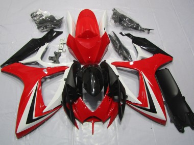 06-07 Rouge Noir & Blanc GSXR 600-750 Carénage Moto