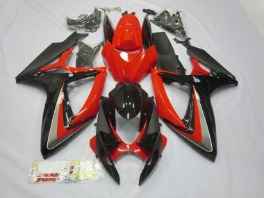 06-07 Rouge & Noir GSXR 600-750 Carénage Moto