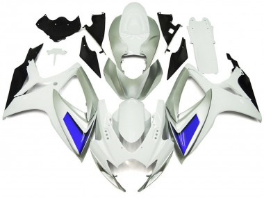 06-07 Style Argenté Blanc & Bleu Brillant GSXR 600-750 Carénage Moto