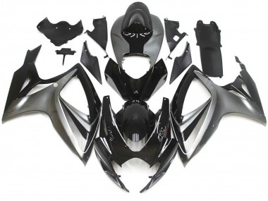 06-07 Style Spécial OEM Argent & Noir GSXR 600-750 Carénage Moto