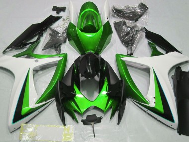 06-07 Vert Blanc GSXR 600-750 Carénage Moto