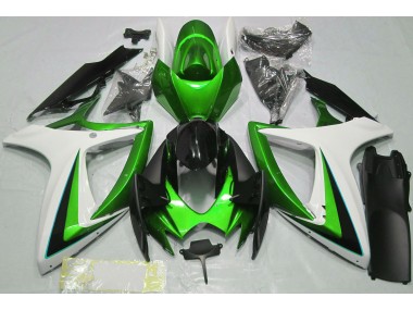 06-07 Vert Blanc GSXR 600-750 Carénage Moto