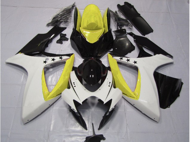 06-07 Étoile Jaune GSXR 600-750 Carénage Moto 06-07 Étoile Jaune GSXR 600-750 Carénage Moto