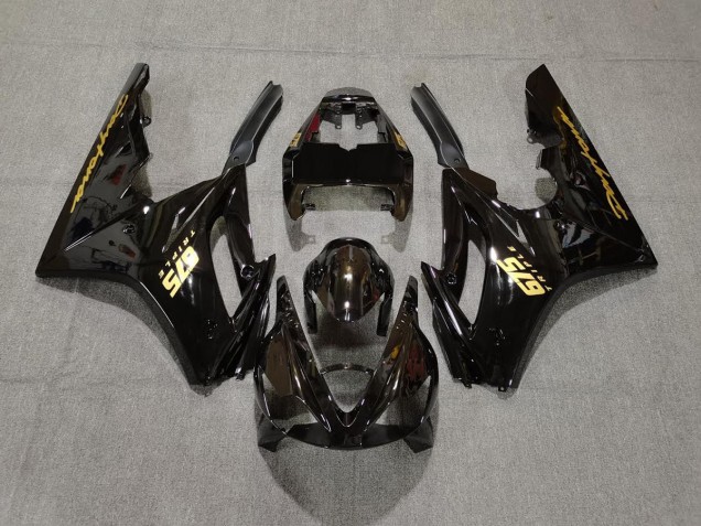 06-08 Noir Brillant & Or Daytona 675 Carénage Moto 06-08 Noir Brillant & Or Daytona 675 Carénage Moto